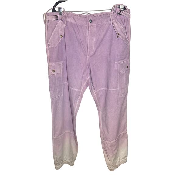 Faith Connexion Men's Purple Tie Dye Cargo Pants Size IT 52 US Size XL - Picture 2 of 16